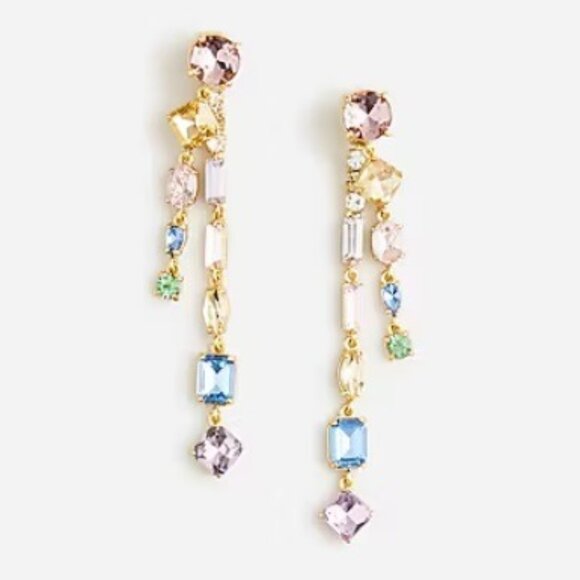 J.Crew Crystal Jacket Drop Earrings - Picture 2 of 5